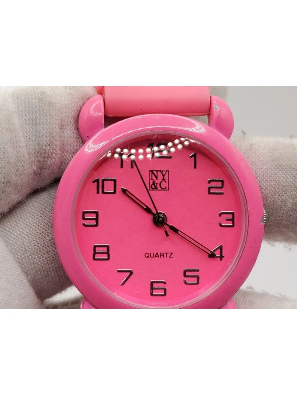 NY&C Watch Women 34mm Pink Round Dial New Battery